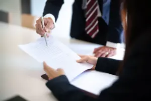 Legal dispute meeting