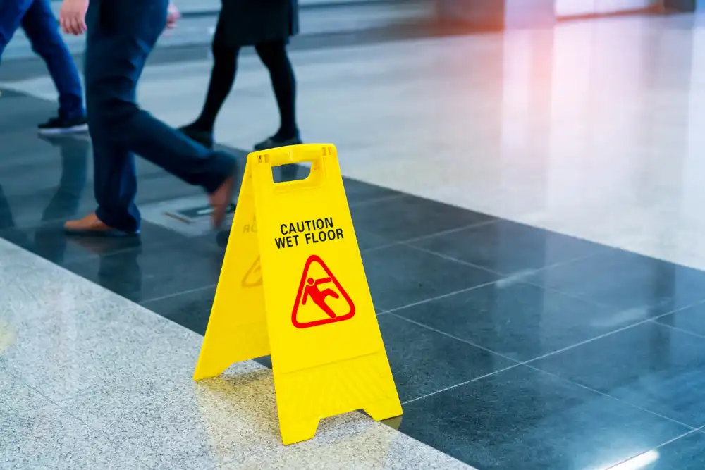 Caution wet floor sign